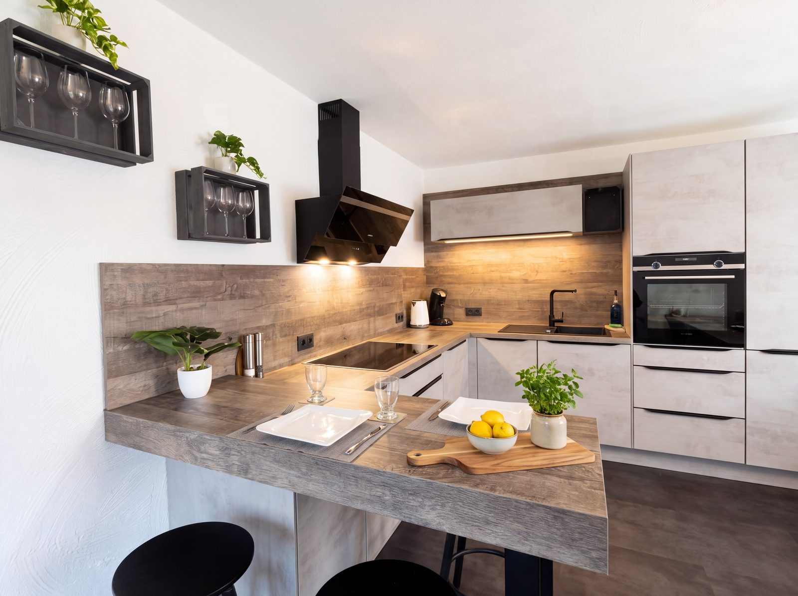 Betonoptik mit Theke, Ansicht 1