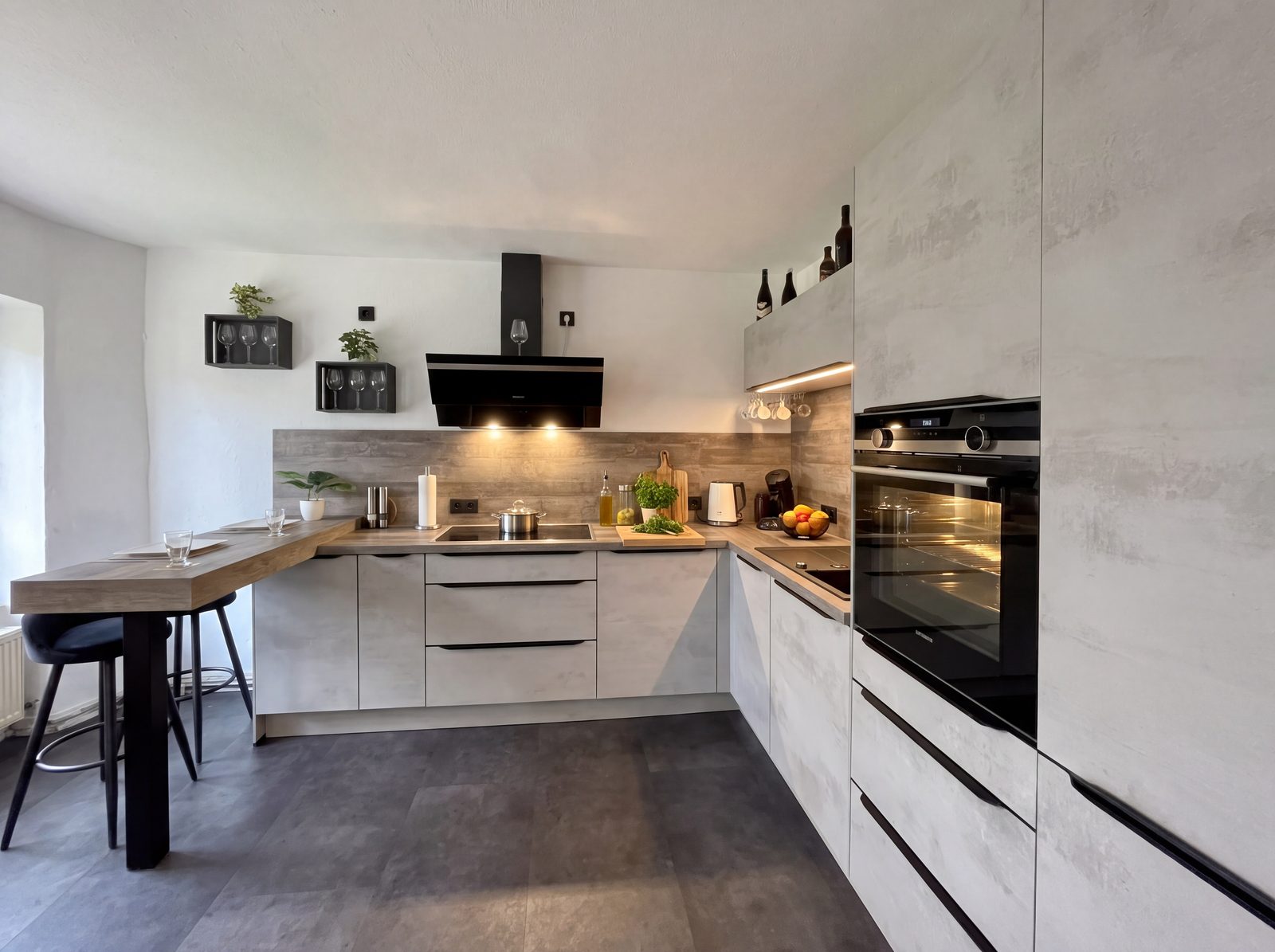 Betonoptik mit Theke, Ansicht 3